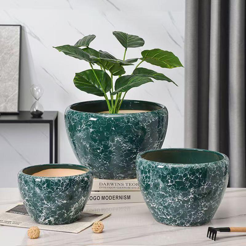 Nordic Style Extra-Large Ceramic Flower Pot for Indoor and Outdoor Use - Ideal for Money Tree & Pothos Creative Bonsai