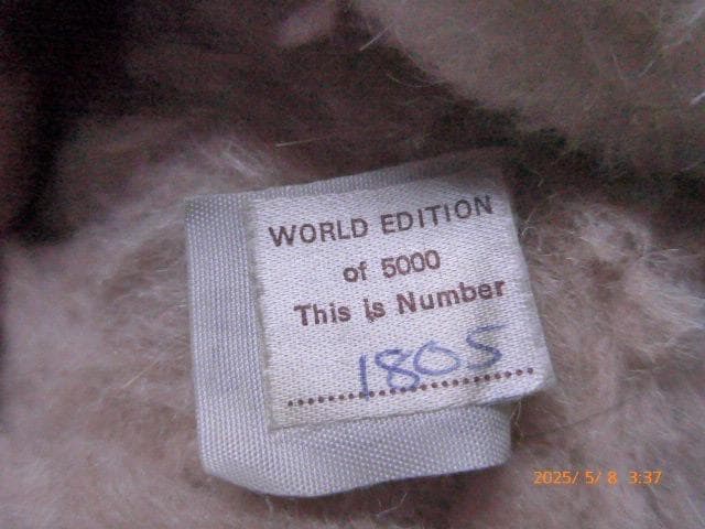 [USED] This Is a Very Rare Teddy Bear from Nisbe, a Long-established British Teddy Bear Manufacturer. It Is Hard To Find.