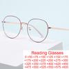 Ultralight HD Lens Reading Glasses Women Men Anti-blue Light Metal Frame Round Eyeglasses Retro Presbyopia Eyewear 0 To +6.0
