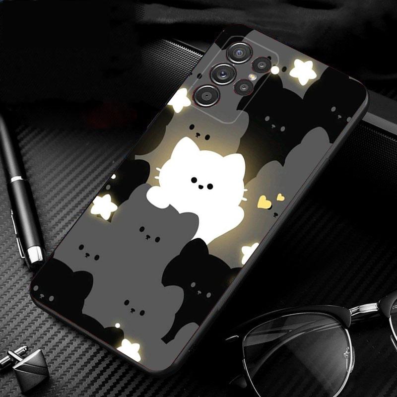 

Phone Case For Samsung Galaxy S26 S25 S24 S23 S22 Ultra S23 S22 S25 Plus S24 FE S26Edge Cartoon Black Cats S24Ultra