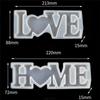 LOVE & HOME Schild Buchstabe Transparente Silikonform Für DIY Herstellung UV Epoxidharz Gussform Tischdekoration Kunsthandwerk