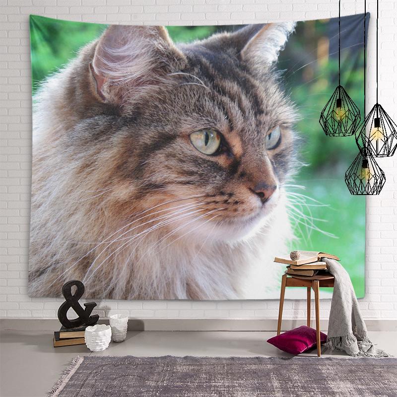 Cute Cat Tapestry Background Wall Art Decoration Wall Hanging Bedroom Dormitory Room Kawaii Home Decoration