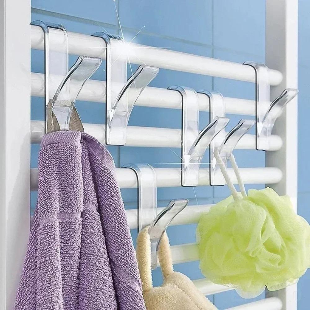 2 Pcs Hangers for Heated Towel Multi-Purpose Radiator Hooks Coat Clothes Hanger Scarf Rack Bath Hook