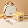 WORTHBUY 304 Stainless Steel Square Bento Lunch Box For  Kids Students Reusable Sealed Leak-proof Cold And Hot Food Container