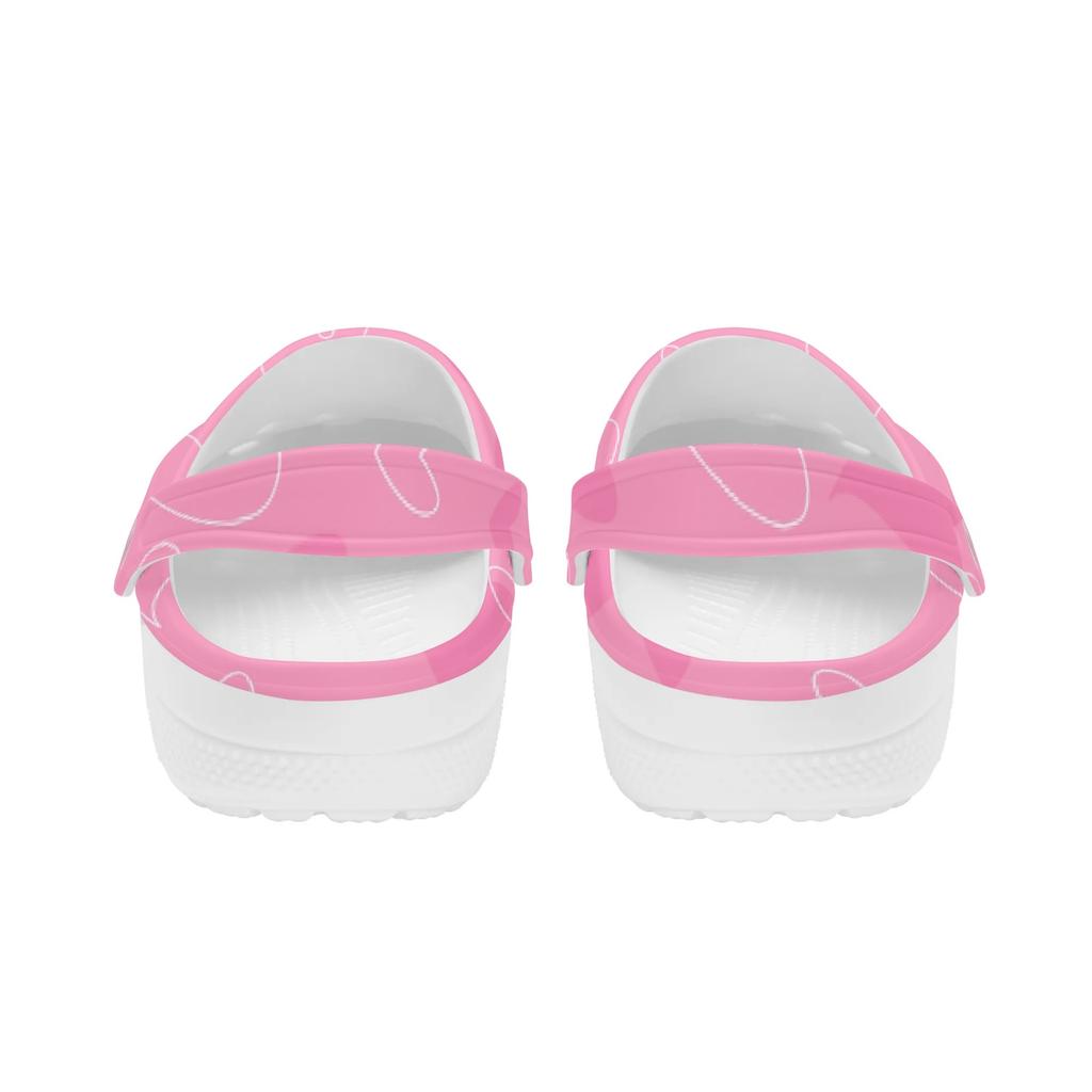 White Printed EVA Clogs for Women Men Lightweight Soft Slip On Casual Shoes Soft Sole Summer Sandals Lightweight Daily Wear