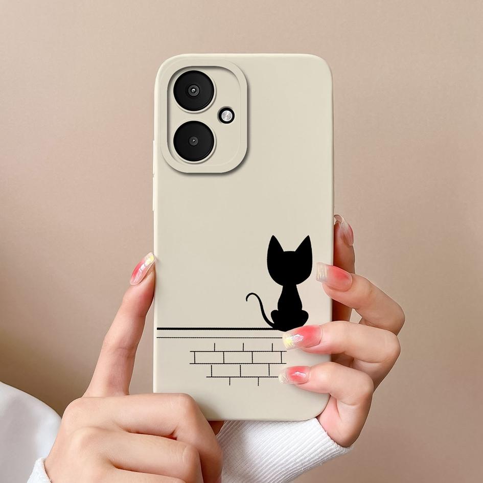 Cute Owl Cat Cartoon Pattern Back Cover For Xiaomi Poco M6 5G X6 Pro F6 F5 Pro Phone Cases Liquid Silicone Screen Protector Housing Bumpers For Xiaomi