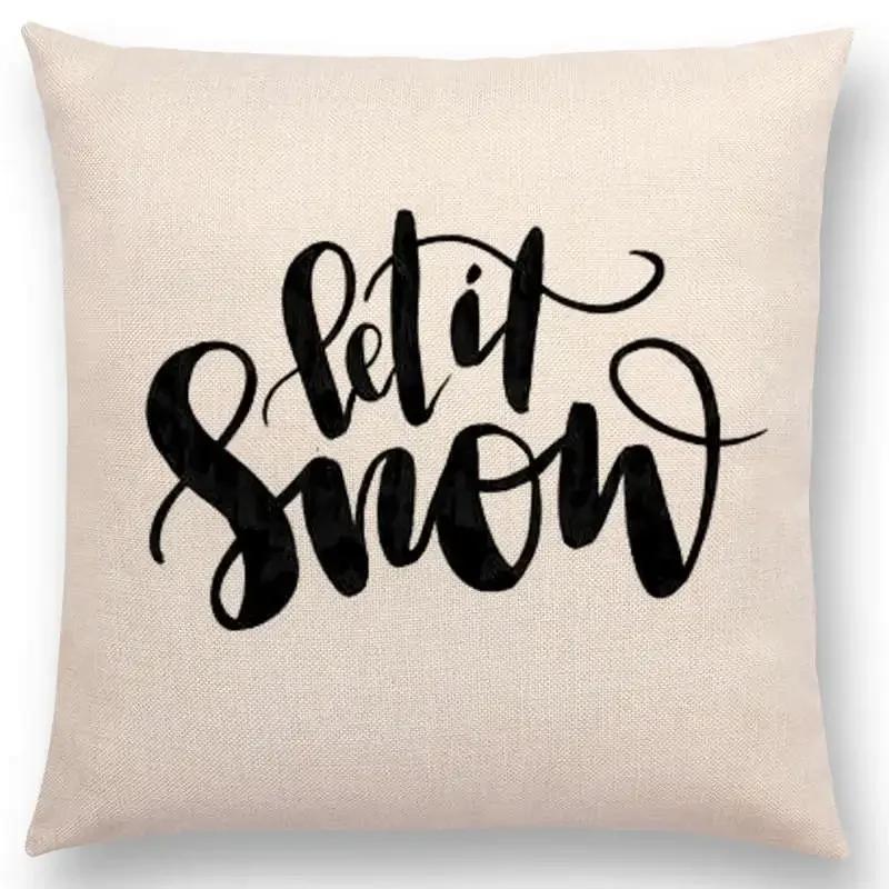 Newest Black Letter Brave Confidence Hope Forceful Warm Words Cushion Cover Christmas Gifts Sofa Throw Pillow