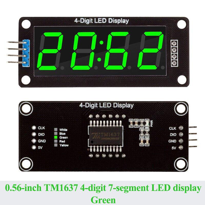 2~50 Pièces TM1637 0,56 Pouce 4 Chiffres 7 Segments Tube Numérique LED Module d'Affichage Avec Point d'Horloge Pour Projet d'Horloge Électronique Arduino