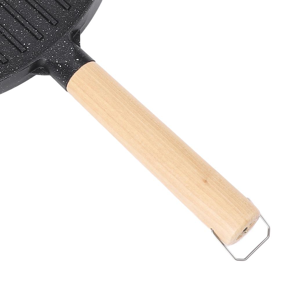 New Non Stick Grill Pan Uncoated Flat Base Griddle Pan Double Sided Steak Pan Home