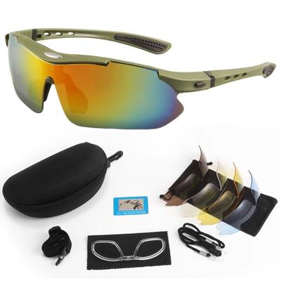 5-Linsen-Set, polarisierte taktische Schutzbrille für Herren, Outdoor-Sport, winddicht, staubdicht, Kletterbrille, Sicherheitsschutzbrille