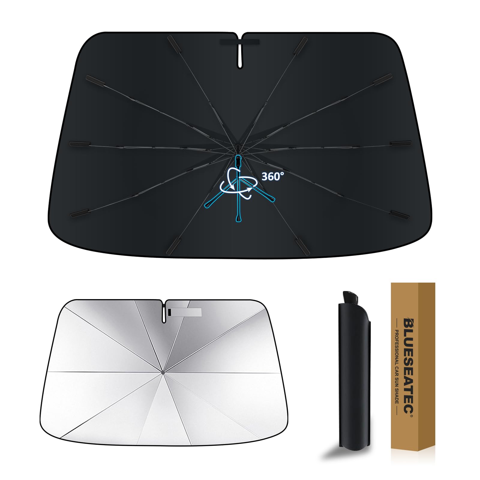 

Reinforced Rotating Windshield Sunshade for Subaru Forester SK Series Sunshade with UV Flexible Light Easy Installation and Perfect for Car Includes чёрный