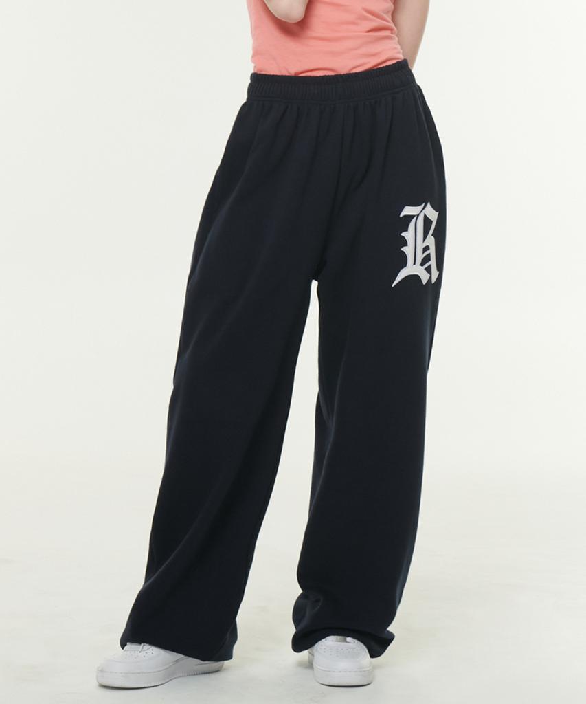 TAKEASY Women'S R Logo Wide Pants (Navy)