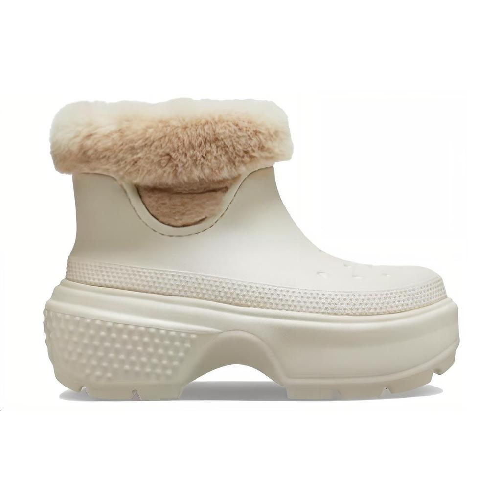 Crocs Stomp Lined Boot Comfortable Durable Short Boots Women boots White 208718-160
