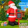 5.91FT LED Light Inflatable Santa Claus Christmas Decoration Toy Xmas Supplies Ornaments Gifts Yard Decor Home Outdoor Lawn