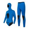 Ensemble 2 Pièces Combinaison Humide pour Homme 3mm Néoprène Thermique Combinaison de Chasse Sous-Marine Plongée pour Natation Sports Nautiques Bleu (Haut + Pantalon)