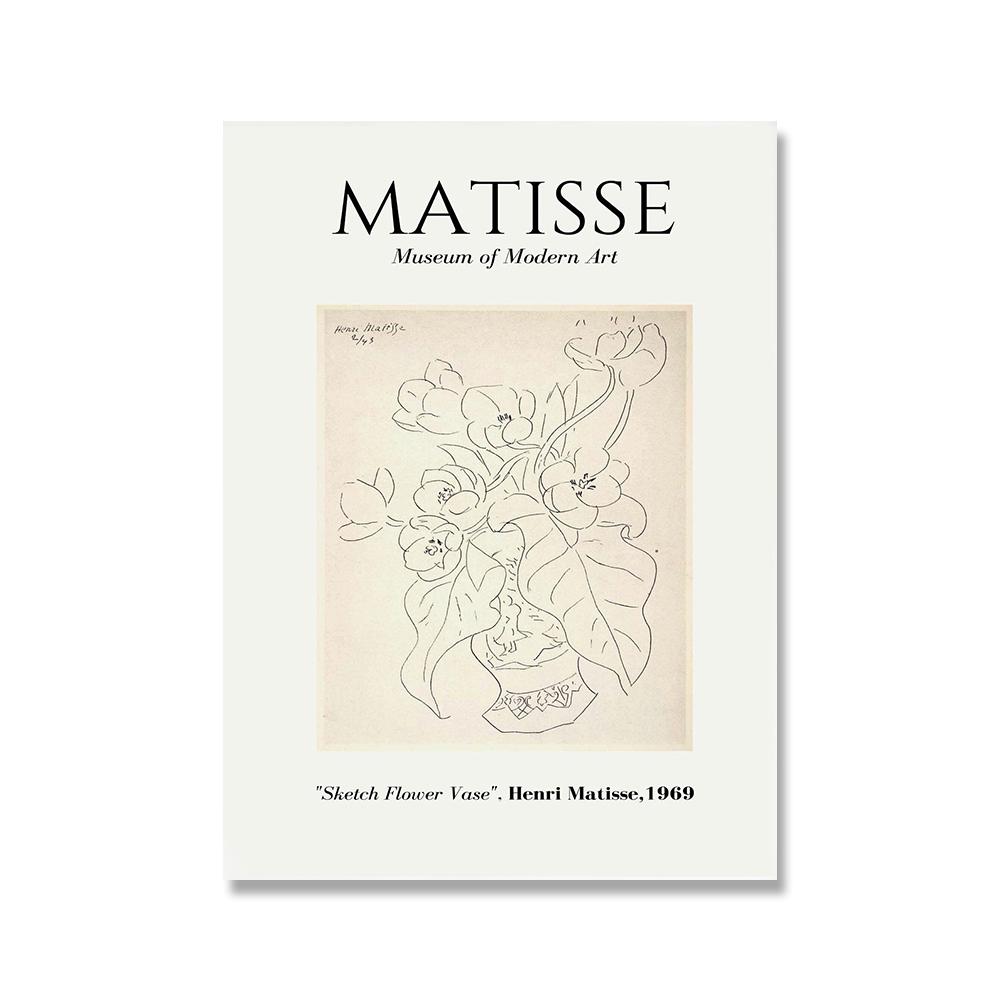 Vintage Henri Matisse Retro Posters And Prints Abstract Wall Art Canvas Prints Vintage Poster Beige Wall Pictures Home Decor