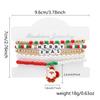 Colorful Beaded Christmas Bracelet Set For Women Men Santa Claus Snowman Snowflake Pendant Bangles New Year Party Jewelry