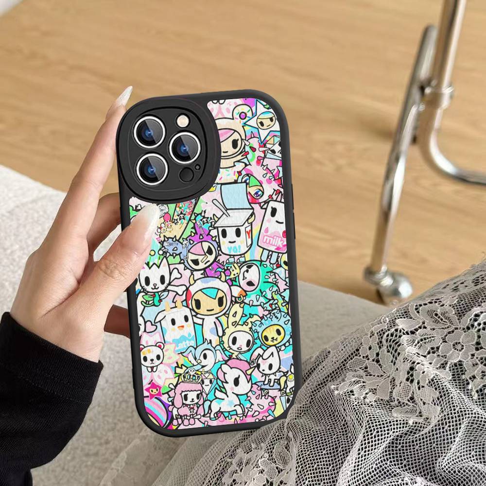 Japan Tokidoki Phone Case For IPhone 16 15 14 13 Pro Max 11 12 Plus Leather Silicone Cover