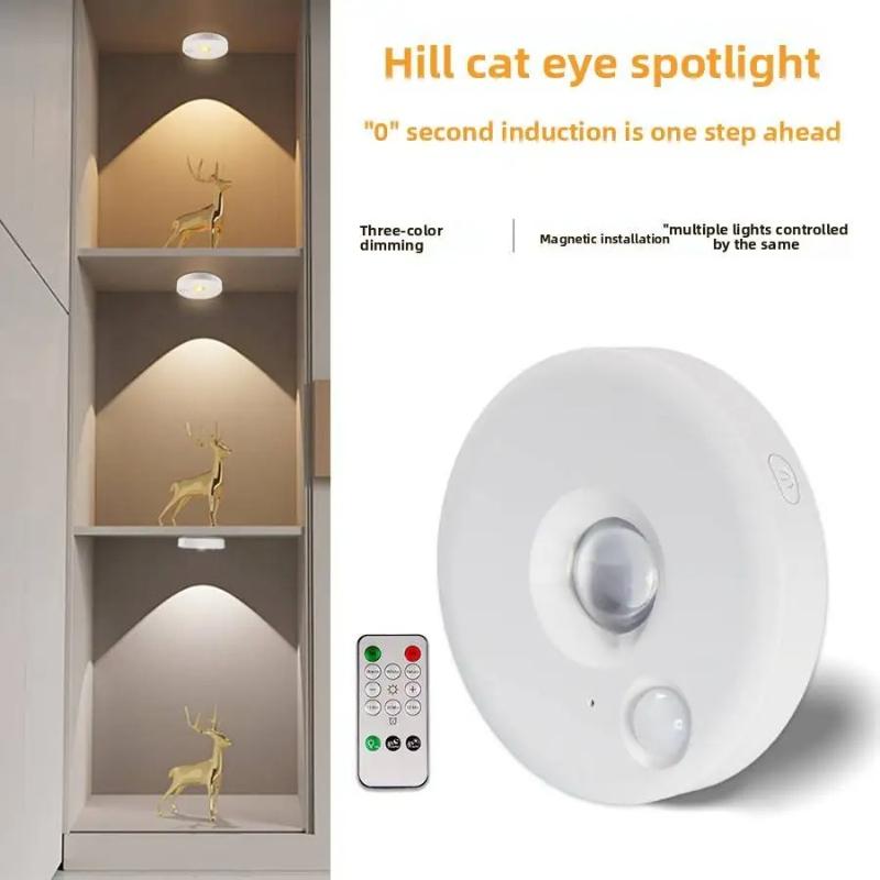 Luce Notturna LED 3 Colori Ricaricabile Type-C Telecomando Wireless Lampada Sottopensile per Cucina Armadio Camera da Letto