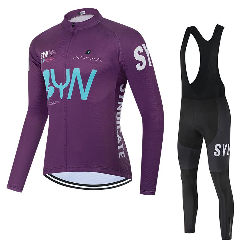 2025 Autumn Long Sleeved Jersey Cycling Suit Set Mountain Bike Breathable Cycling Suit Men's Road Bike Sportswear