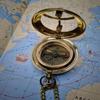 Brass Push Button Sundial Compass – 6.35 Cm Nautical Pocket Compass