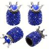 4PCS Creative Diamond Inlaid Automotive Valve Core New Car Crown Tire Cap General Motors