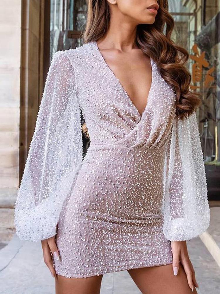 white christmas dresses Sexy Black Long Sleeve Lace Prom Dress Evening Dress PG341 US18 / Burgundy main image 1