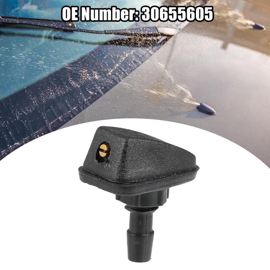 ACROPIX Windshield Washer Nozzle, Windshield Sprayer Nozzle, Compatible with Volvo C30, 2008-2013, Number 30655605, Black, 1 Pack