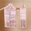 1pcs Pink Hanging Organizer Storage Bag,Polyester Fiber Sock Mesh Bags for Wardrobe Organizers,Space Saving Organiser for Bra
