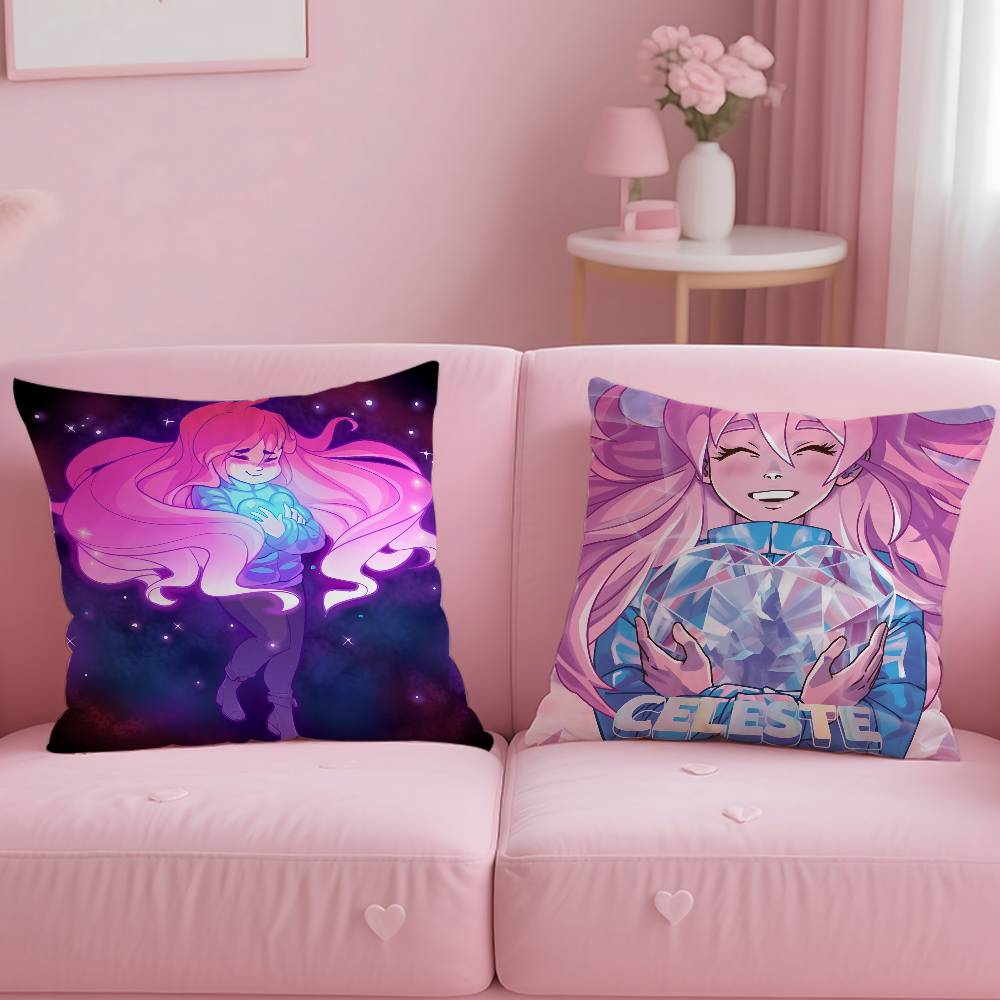 C-Celeste Game Funny Pillow Case Pattern Printing Pillowcase Living Room Sofa Cushion Cover Bedroom Room Decor