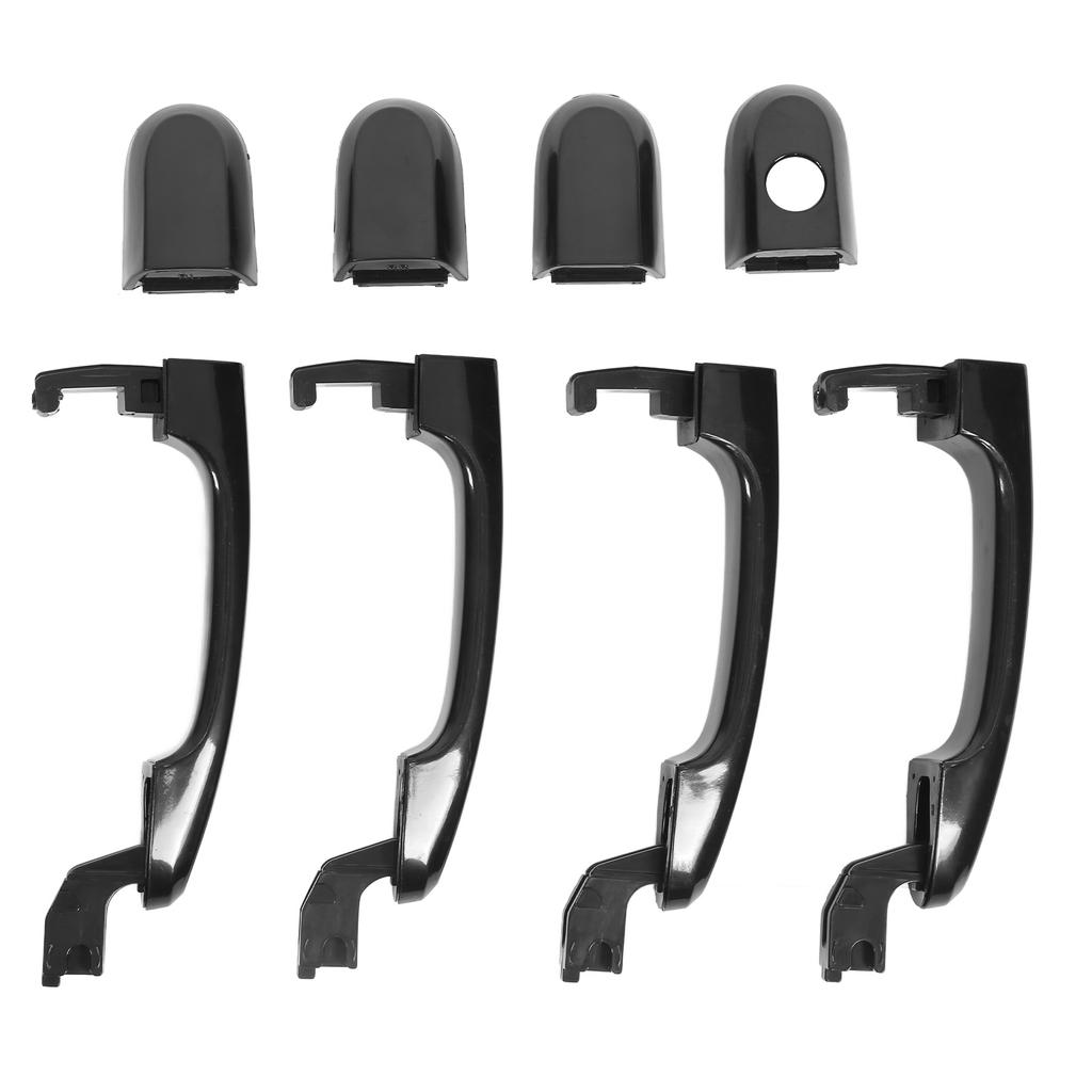 Exterior Door Handle with Cap 826511F010 Black ABS Replacement for Kia Sportage 2005‑2010