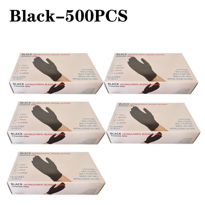 Disposable Nitrile PVC Gloves Black Thick Durable Waterproof Protective for Household Cleaning Dishwashing KitchenBathroomToilet