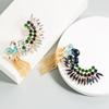 Fashion Chain Tassel Earrings Women's Eardrop Rhinestone