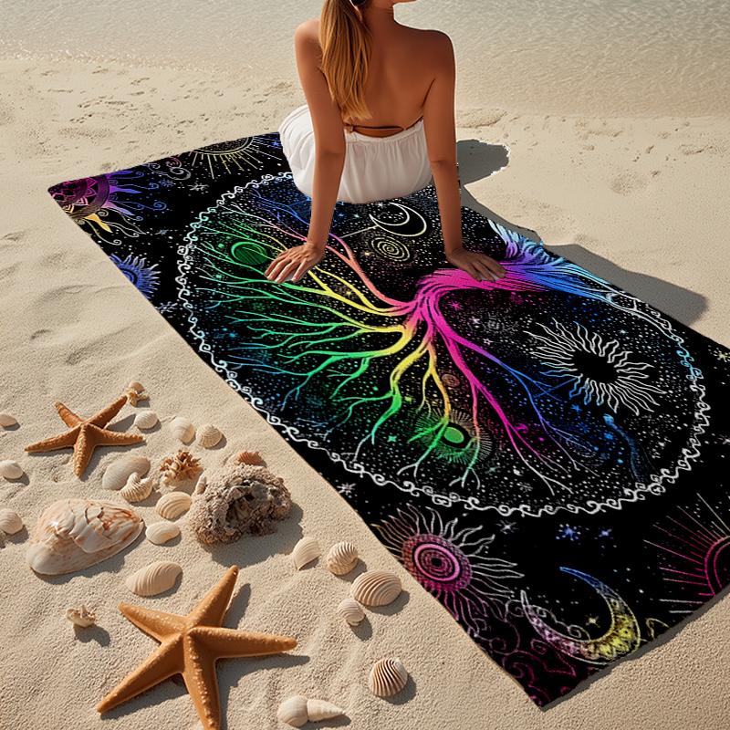 Tree Of Life Mandala Beach Towel, Super Soft Microfiber, Gift for Her/Him, Birthday, for Pool, Beach, Travel, Home Decor Fan gifts