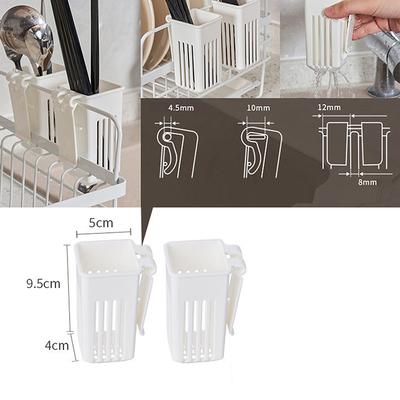 Multifunktionaler Küchen-Essstäbchenhalter Hängende Abtropfbox Organizer Aufbewahrungsregal Platz sparen Hängender Besteckhalter
