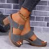 Female Casual Slippers Summer Women Lightweight Hollow Sandals New Dress High Heel Shoes Fashion Chunky Open Toe Slipper Mujer
