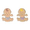 Adorable Cartoon Creative Twin Baby Style Badge Fun Cute Kids Brooch Metal Accessory Gift