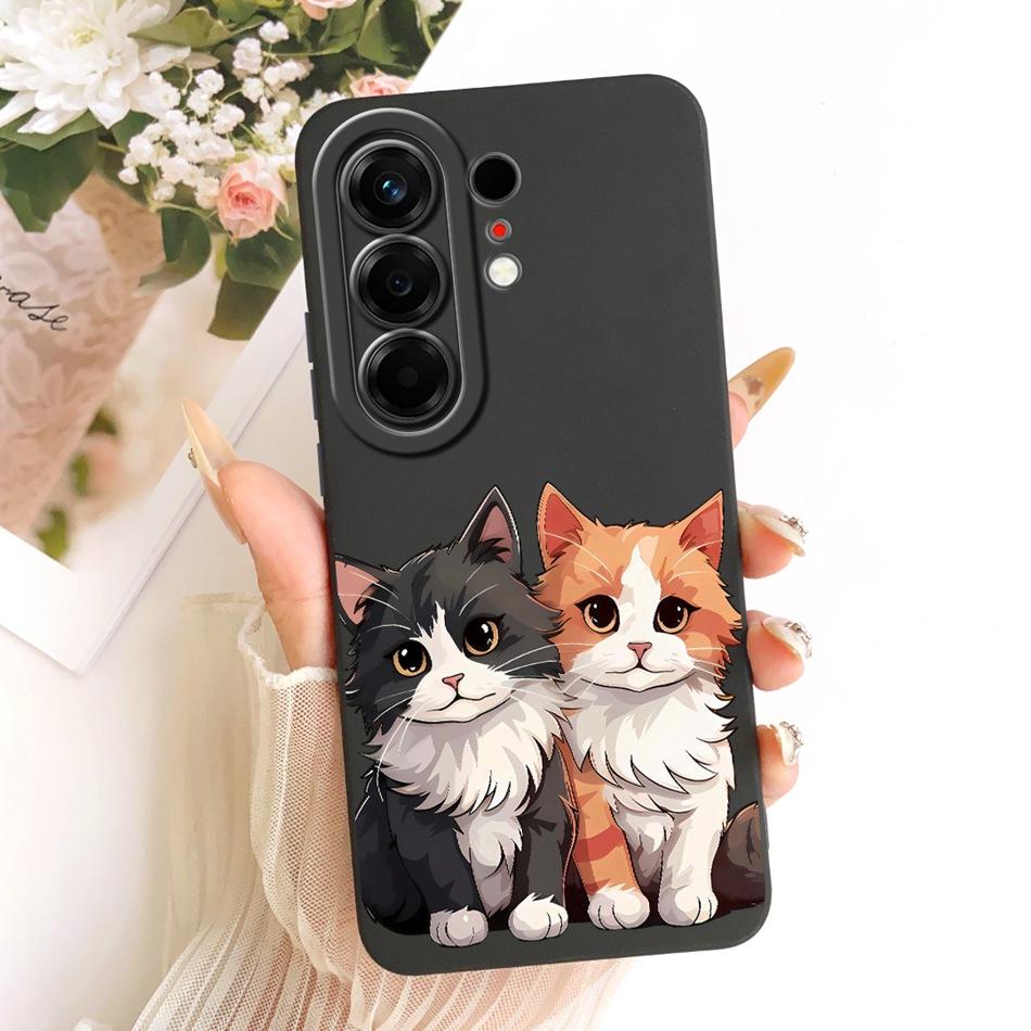 For Tecno Camon 50 4G 2026 Cute Cat Flower Cartoon Phone Case For Tecno Camon50 4G Shockproof Soft Silicone Covers Bumpers