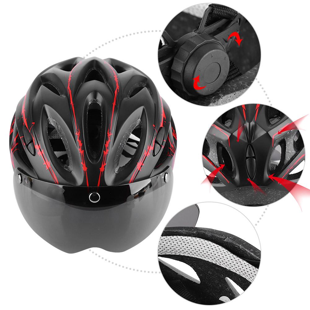 Sicherheitshelm für Erwachsene Mountain-Rennrad Leichtes Fahrradzubehör mit Brille