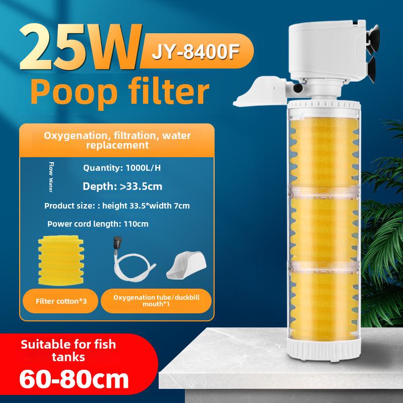 

Фільтр для акваріума 3-в-1: Очисник води, кисневий насос, сепаратор рибних відходів