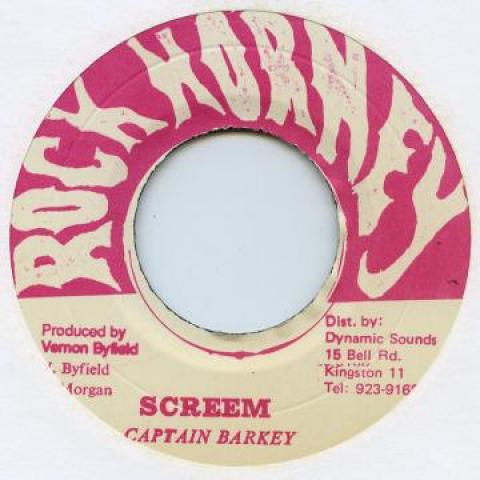 

7inch Record CAPTAIN BARKEY - Screem Rock Horney 1988 Jamaica Reggae, Ska & Dub