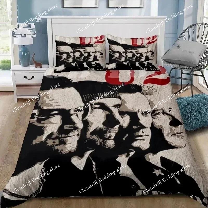 Rock U2 Band Bedding Set Quilt Cover Pillowcase Comforter king Queen Size Boys Adult Duvet Cover Bed Set