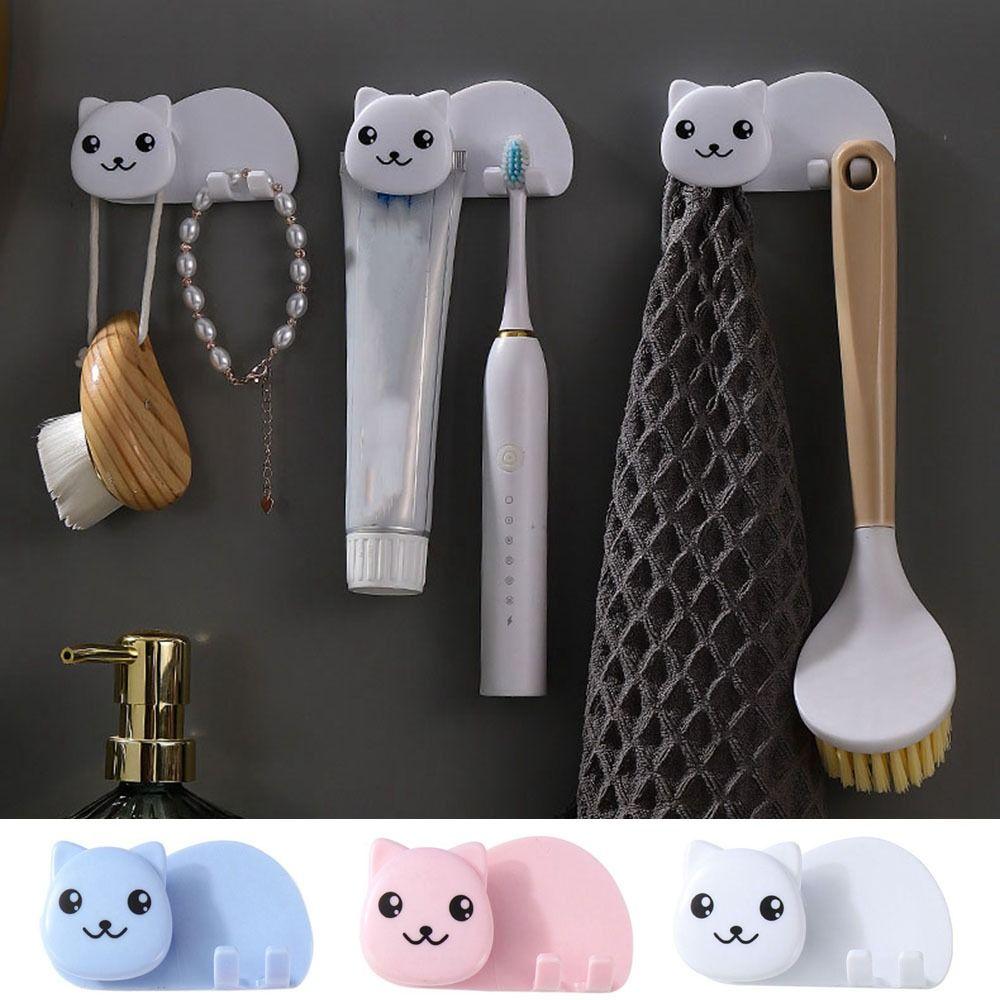 

2 in 1 Toothbrush Toothpaste Rack Non Perforated Facial Cleanser Storage Clip Home