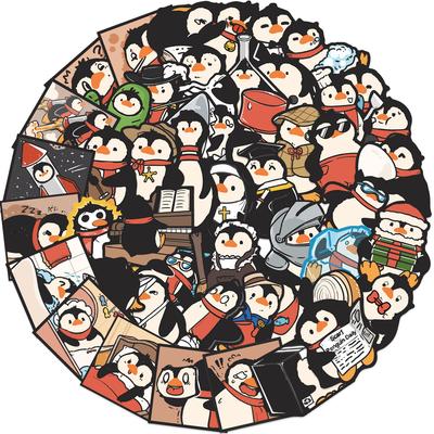 50 Funny Penguin Graffiti Stickers for Guitar Computer Suitcase DIY Waterproof Stickers