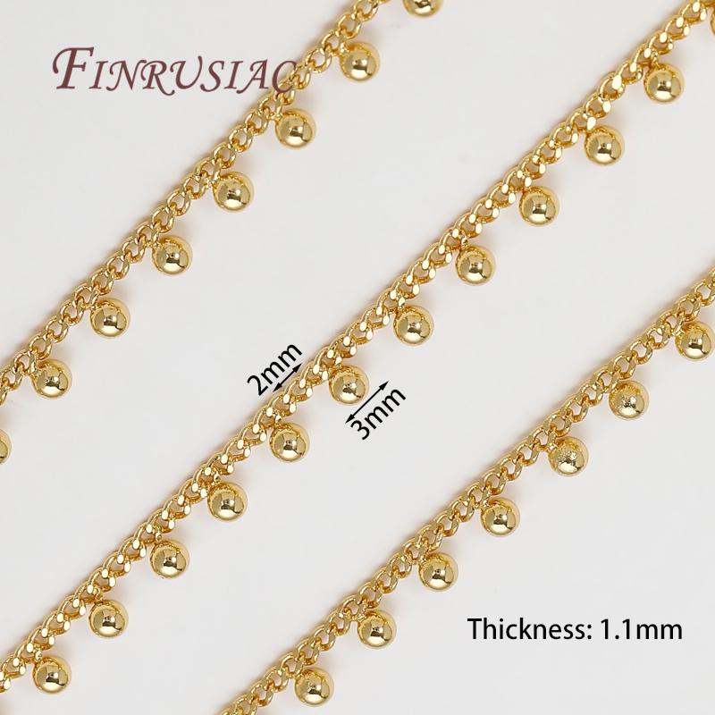 0.5-1Meter 18K Gold Plated Chains DIY Necklaces Accessories,Decorative Chain For Jewelry Making Supplies,Bulk Chains Wholesale