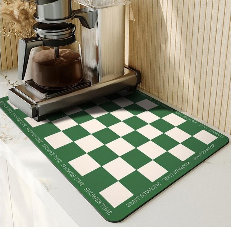 Große Küche Super Saugfähige Matte Kaffee Teller Abtropfmatte Trocknen Matte Schnell Trocknend Badezimmer Abfluss Pad Küche Wasserhahn Tischset