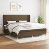 3128472 vidaXL Divan Bed with Mattress Dark Brown 200x200 Cm