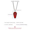 Coffin Cross Pendant Box Chain Necklace for Women