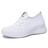 Women's Breathable Knit Sneakers - Fashionable & Comfortable Lace-Up Running Shoes with Non-Slip PVC Sole Perfect for Outdoor Walking