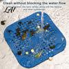 Floor Drain Strainer 2PCS Square Cover for Shower Floor TPR Hair Catcher Odor Filter Stopper Detachable Deodorizer Pad Bathroom Kitchen And Laundry